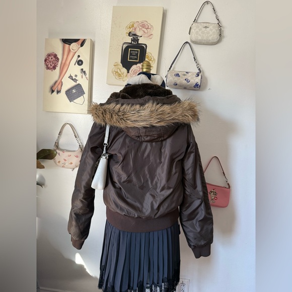 Ralph Lauren Brown Puffer Jacket with Fur Trim - Picture 6 of 10